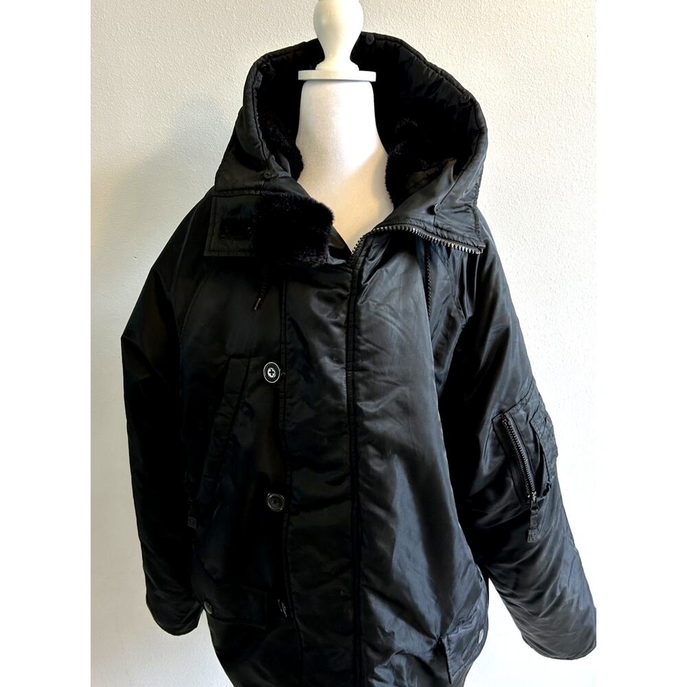 Y2K 90s Parka Insulated Jacket LONG Military Swim Pockets Women’s L Mossimo VTG